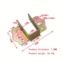 Accessoires de meubles Quincaillerie de lit invisible Lit de connexion Supports de code suspendus Connecteur de lit en bois massif pour raccords
