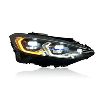 SJC Auto Car Part pour BMW Série 4 G22 G80 M4 G82 2021-2023 Jaune + Blanc DRL Double Couleur Phare Laser Avant Lampe Assemblage