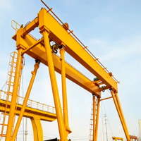 Grue portique à double poutre sur pneus de 16 tonnes certifiée CE RTG pour le levage de poutres alvéolaires préfabriquées en chantier
