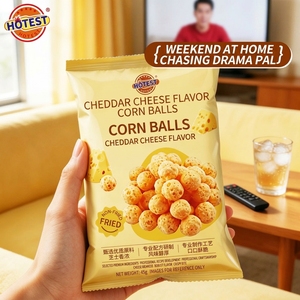 Bolas de Maíz <span class=keywords><strong>con</strong></span> Sabor a Queso <span class=keywords><strong>Cheddar</strong></span>, Crujientes y Esponjosas, Sin Grasas Trans, Listas para Comer - Product Image 1