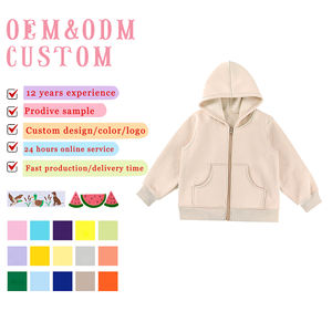 Nuova Collezione Autunnale Abbigliamento Bambina Felpa con Cappuccio Stampata Maglione in Cotone con Zip e Tasche Personalizzato Maniche Lunghe Marca Maxine - Product Image 3