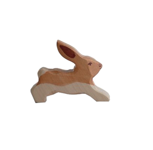 Conejo de madera Natural de Pascua para sala de estar, estante de decoración artesanal para niños pequeños, juguetes educativos para bebés - Product Image 3