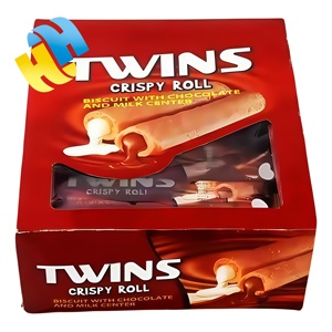 Wafer al <span class=keywords><strong>Cioccolato</strong></span> al Latte di Alta Qualità con Doppio Stick, Rotolo di Biscotto con Crema al <span class=keywords><strong>Cioccolato</strong></span> Bianco e Nero, <span class=keywords><strong>Cioccolato</strong></span> di Dubai - Product Image 2