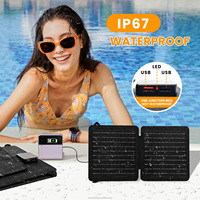 Panneau solaire USB portable d'extérieur 5V 10W à 23% d'efficacité pour jouets DIY, capteur de lumière LED, caméra de sécurité, IoT, noir