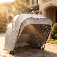 Abri de voiture rétractable robuste Ling Chuang GM-007, imperméable et résistant au vent, tente de garage pliable, auvent mobile d'extérieur
