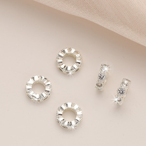 Nueva pulsera de perlas, accesorios para collar, chapado en cobre, 14K, oro Real Color, cuentas de anillo de diamante de circón hechas a mano conservadas - Product Image 5