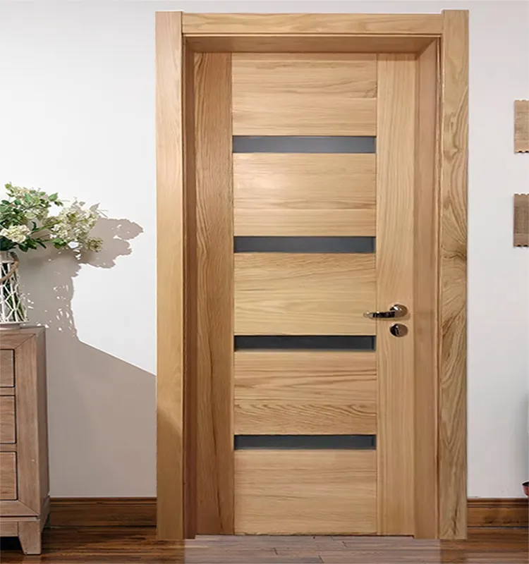 Porte intérieure en bois à motif décoratif de haute qualité personnalisé design simple en gros