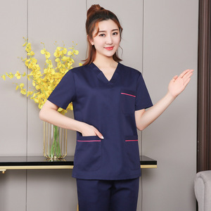 ชุดพยาบาลแขนสั้นชุดเครื่องแบบคลินิกชุดแขนสั้นแปรงสำหรับห้องผ่าตัด - Product Image 2