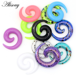 Alisouy - Brincos espiral acrílico para orelhas, ampliadores de túnel, ampliadores de canal, joia para piercing corporal, de 1.2-24 mm - Product Image 3