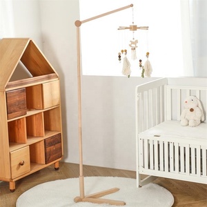 Cpigiama da pavimento in <span class=keywords><strong>legno</strong></span> Mobile braccio Mobile portabagagli per bambini regolabile appendiabiti per bambini - Product Image 3