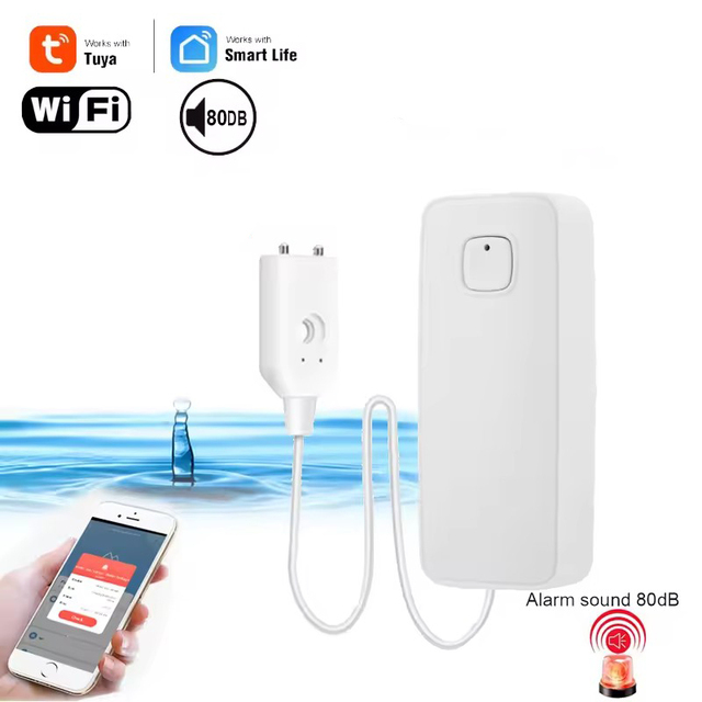 Tuya Smart Wifi Water Leakage Sensor/Wireless Wifi Water Flood Sensor Work With Alexa Google Home