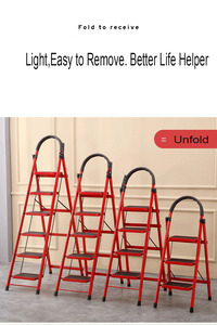 Low Price DDP 3 Step 4 Step Portable Foldable <strong>Ladders</strong> Wholesale Step Steel <strong>Ladder</strong> - Product Image 5