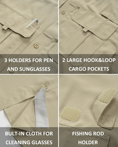 Camisas Transpirables de Alta Calidad con Logotipo Personalizado para Hombres: Camisas de Pesca de Manga Corta para Compradores al por Mayor - Product Image 2