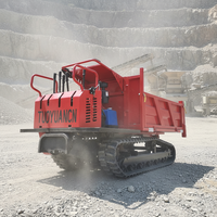 Mini-dumper chenillé à haute efficacité avec commande manuelle, prix d'usine