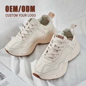 Baskets décontractées élégantes en cuir blanc Chaussures de marche luxueuses de haute qualité, respirantes et antidérapantes à lacets - Product Image 4