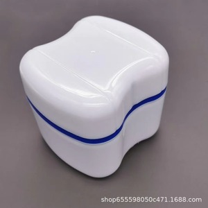 Denture Storage Box Double Layer With Filter Plastic Dental <b>Care</b> For Adults Blue - Product Image 2