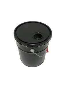 Seau cylindrique en métal haute performance 19L avec poignée pour emballage et stockage de produits chimiques