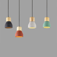 Lampe décorative de lumière pendante en béton gris coloré de vente chaude avec la taille réglable