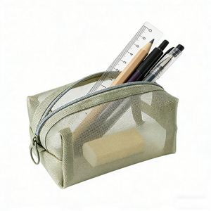 Clear Mesh <b>Mini</b> Zipper Pouch Multipurpose Coin Key Card Bag Portable Travel Organizer Holder for Daily Organization - Product Image 2