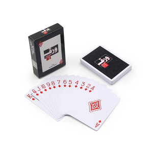 Caja de almacenamiento de tarjetas de juego impermeable Pvc Pp con logotipo personalizado Tarneeb <span class=keywords><strong>Qatar</strong></span>, naipes con código de barras - Product Image 1