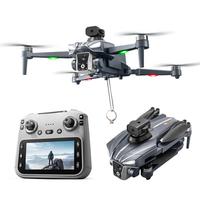 Drone RC Pliable K18 MAX Mini Caméra 4K WiFi avec Flux Optique, Maintien d'Altitude, Évitement d'Obstacles, Contrôle Gestuel pour Enfants, Moteur Brushless, en Plastique