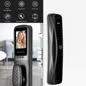 Sản Phẩm Mới Điện Tử Đen Tuya Wifi Cửa Gỗ Thép Không Gỉ Cửa Thẻ Khóa Mặt Công Nhận Thông Minh Cửa Khóa - Product Image 2