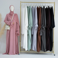 Vêtements amples pour femmes grande taille robes abaya longues vente en gros de robes longues moins chères pour femmes musulmanes en mousseline de soie