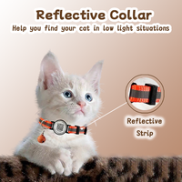 Collier de sécurité réglable pour chat et chien avec QR code intelligent pour profil en ligne et contact d'urgence – Étiquette d'identification pour animaux de compagnie