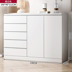 Cómoda Moderna Alta de MDF con 6 Cajones <span class=keywords><strong>y</strong></span> Diseño de Paneles para Dormitorio, Mueble de Noche <span class=keywords><strong>y</strong></span> Aparador para Sala de Estar - Product Image 5