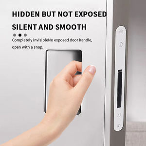 Pengisap magnetis baja tahan karat tidak berisik pegangan pintu tersembunyi dengan kunci dapur tersembunyi Modern - Product Image 3