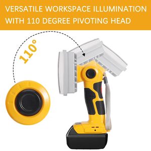 8-inch 3300mm light-emitting diode work light alt 20V 18v battery <b>spotlight</b> outdoor camping emergency lighting - Product Image 4