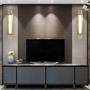 Lámpara de Pared de Lujo con Cristal para Sala de Estar, Hotel, Escalera, Pasillo, Dormitorio, con Cuerpo de Cobre, Diseño de Muestra - Product Image 1