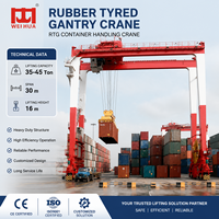 Promotion : Grue portique RTG 45 tonnes, 40 tonnes, avec cabine de commande, sur pneus en caoutchouc, pour conteneurs 20 pieds et 40 pieds, machine de levage