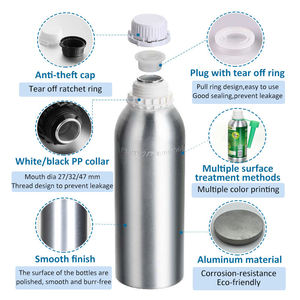 Bouchon antivol grandes bouteilles d'<span class=keywords><strong>huile</strong></span> 5l 2l bouteille d'<span class=keywords><strong>huile</strong></span> essentielle d'arôme en aluminium bouteille de parfum vide recyclable - Product Image 3