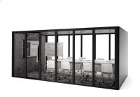 Cabine de réunion insonorisée sur mesure pour plus de 10 personnes, modulaire, mobile, silencieuse, écologique E0, double circulation d'air frais
