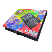 150 pièces, coffret en bois pour enfants, ensemble de dessin et de coloriage pour enfants, papeterie