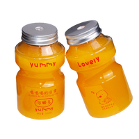 Bouteilles de jus jetables en plastique, boisson, thé, lait, logo personnalisé, ml