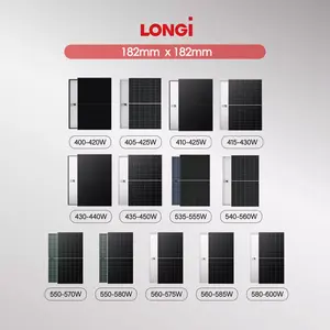  LONGi Himo7シリーズ580W590 w 600w 620W PVソーラーパネル両面ハーフセルNタイプトップコン、ダブルガラス182mmセルサイズ