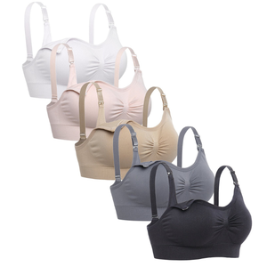 Venta al por mayor <span class=keywords><strong>Embarazo</strong></span> Mujeres Posparto Maternidad inalámbrica Sujetador de <span class=keywords><strong>lactancia</strong></span> sin costuras - Product Image 4