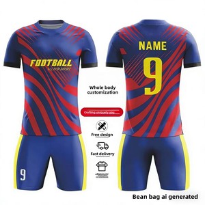 Completo da <span class=keywords><strong>Calcio</strong></span> Personalizzato a Maniche Corte in Poliestere ad Asciugatura Rapida per Adulti, Set per Allenamento di Club Calcistici - Product Image 6