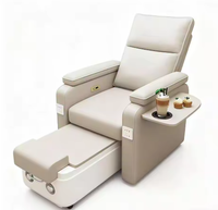 Fauteuil de massage électrique pour pédicure, salon de beauté, canapé de pédicure, lit de bain de pieds inclinable avec système de jets sans tuyauterie et bain à remous