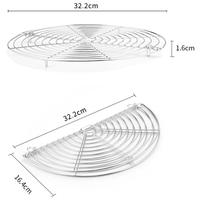 Grille de cuisson ronde pliable en acier au carbone, support de cuisson vapeur, rôtissage, grillade, gadget de cuisine polyvalent