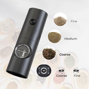 Salt <b>Pepper</b> <b>Grinder</b> Set Spice Bottle Black Electric Mill USB Type-C Rechargeable Lithium Battery Eco-Friendly Dishwasher Safe - Product Image 2