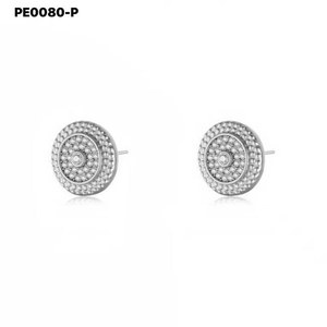 ต่างหูสตั๊ดชุบทองอินเทรนด์ PE0080 สำหรับผู้หญิง เครื่องประดับหรูหรา - Product Image 1