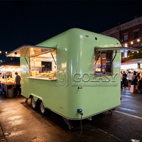 Cuisine mobile Food Truck certifiée UE en aluminium et fibre de verre écologique Remorque alimentaire extérieure pour bars