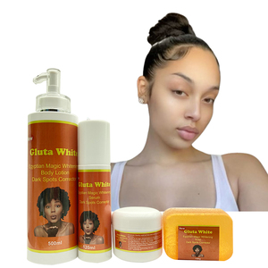 Triple Glutath Plus Vitamin C <span class=keywords><strong>Serum</strong></span> Jojoba Oil Face <span class=keywords><strong>Cream</strong></span> Set Cuidado DE LA PIEL Blanqueamiento Hidratante para la piel negra Incluye blanqueamiento - Product Image 4