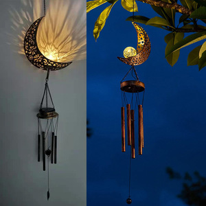 Campana de Viento Solar con Luz LED, Decoración Colgante para Jardín Exterior, Alimentada por Energía Solar - Product Image 5