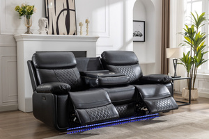 Tùy chỉnh 3 + 2 + 1 chỗ ngồi PU Da điện ngả ghế thông minh Điện ngồi có thể ngả sofa couch Set với thả xuống Bảng Led cup chủ - Product Image 4