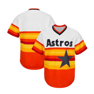 Camisetas de Béisbol y Sóftbol Personalizadas al por Mayor del Equipo de los <span class=keywords><strong>Astros</strong></span> de Houston, Sublimadas, Transpirables, de Poliéster - Product Image 2