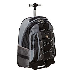 Free sample Travel duffel bag with wheels for carry-on <b>suitcase</b> luggage, overnight two-wheeled rolling backpack - Product Image 3
